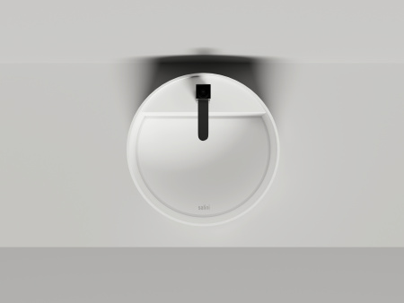 Раковина из литьевого мрамора Salini ARMONIA 130413G 45х45 накладная цвет белый без отверстий под смеситель